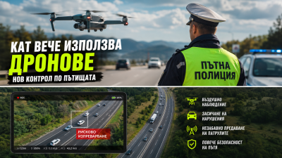 Нов контрол на пътя: Дронове на КАТ ловят нарушители в движение